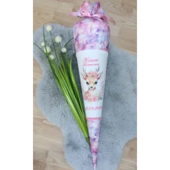 Schultüte.  Schultüte Baumwolle. Schultüte Rehkitz