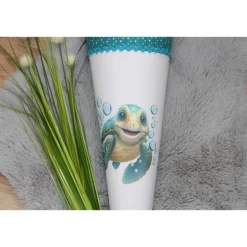 Schultüte.  Schultüte Baumwolle. Schultüte Schildkröte.  Schultüte Mädchen