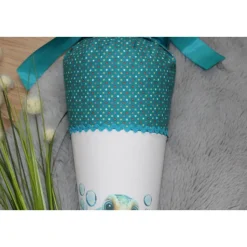 Schultüte.  Schultüte Baumwolle. Schultüte Schildkröte.  Schultüte Mädchen