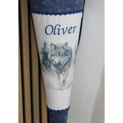 Schultüte.  Schultüte Baumwolle. Schultüte Wolf