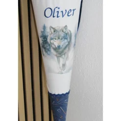 Schultüte.  Schultüte Baumwolle. Schultüte Wolf