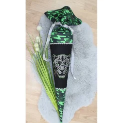 Schultüte.  Schultüte Baumwolle. Schultüte Panther. Schultüte Junge.