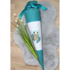 Schultüte.  Schultüte Baumwolle. Schultüte Schildkröte.  Schultüte Mädchen