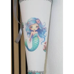 Schultüte.  Schultüte Baumwolle. Schultüte Meerjungfrau