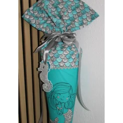 Schultüte.  Schultüte Baumwolle. Schultüte Meerjungfrau