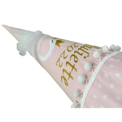 Schultüte Schwan, Schultüte Stoff,  rosa Stoff-Schultüte, Schultüte Mädchen mit goldenem Namen