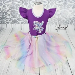 Schultüte Stoff + Tüll Alicorn Pegasus Lila Bunt Glitzer  70cm 85cm   *personalisierbar und mit Kisseninlet