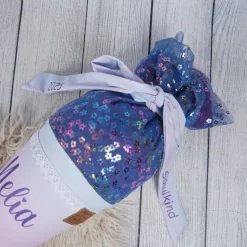 Schultüte Stoff + Tüll Delfin Farbverlauf Folien Tüll 70cm 85cm   *personalisierbar Step by Step Dolphin Finja