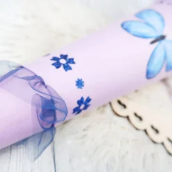 Schultüte Stoff + Tüll Schmetterling Flieder Dunkelblau  70cm 85cm   *personalisierbar und mit Kisseninlet