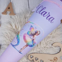 Schultüte Stoff + Tüll Schmetterlings Ballerina Flieder GLITZER Tüll 70cm 85cm   *personalisierbar