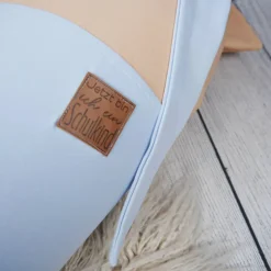 Schultüte Stoff Angler ABC Hellblau Beige 70cm 85cm   *personalisierbar und mit Kisseninlet