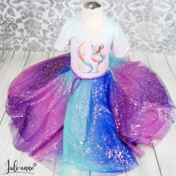 Schultüte Stoff Ballerina Fee Schmetterlinge Lila mint Rosa mit Tüll 70cm 85cm   *personalisierbar und mit Kisseninlet