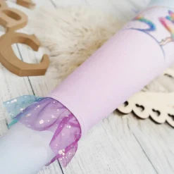 Schultüte Stoff Ballerina Fee Schmetterlinge Lila mint Rosa mit Tüll 70cm 85cm   *personalisierbar und mit Kisseninlet