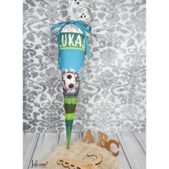 Schultüte Stoff Fussball  *personalisierbar und mit Kisseninlet