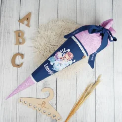 Schultüte Stoff Meerjungfrau Unterwasser Lila Blau 70cm 85cm   *personalisierbar und mit Kisseninlet