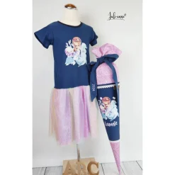 Schultüte Stoff Meerjungfrau Unterwasser Lila Blau 70cm 85cm   *personalisierbar und mit Kisseninlet