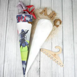 Schultüte Stoff Ninja Kämpfer Junge  *personalisierbar und mit Kisseninlet