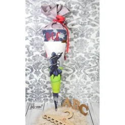 Schultüte Stoff Ninja Kämpfer Junge  *personalisierbar und mit Kisseninlet