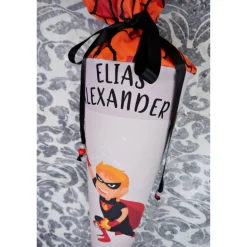 Schultüte Stoff SUPERHELD HELD  *personalisierbar und mit Kisseninlet