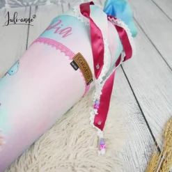 Schultüte Stoff Tye Die Dino Mädchen *personalisierbar und mit Kisseninlet