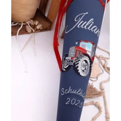 Schultüte Traktor | Schultüte aus Stoff/ personalisiert | Schultüte passend zum Step by Step Tractor Freddy