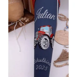 Schultüte Traktor | Schultüte aus Stoff/ personalisiert | Schultüte passend zum Step by Step Tractor Freddy