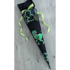 Schultüte T-Rex, Dinosaurier, Step by Step, Zuckertüte 70cm Stoff, Stickereien, Name inklusive