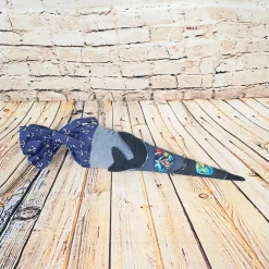 Schultüte "Wal", 50 cm, Zuckertüte, Jeans Upcycling, Geschwistertüte