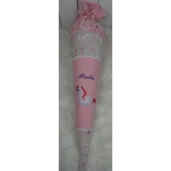 Schultüte, Zuckertüte, Einhorn auf Wunsch mit Namen und Einschulungstag bestickt  70 cm Länge