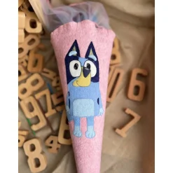 Schultüte Zuckertüte Einschulung gefilzte  Schultüte Bluey Mädchen