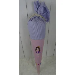 Schultüte, Zuckertüte, Elfe auf Wunsch mit Namen und Einschulungstag bestickt  70 cm Länge