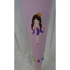 Schultüte, Zuckertüte, Elfe auf Wunsch mit Namen und Einschulungstag bestickt  70 cm Länge