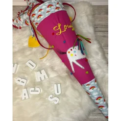 Schultüte, Zuckertüte, Schulstart, Pferd, Pferdekopf, Blumen,genäht, mit Namen, personalisierbar, Einschulung, Kinder