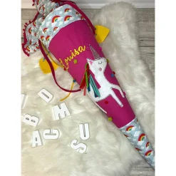 Schultüte, Zuckertüte, Schulstart, Pferd, Pferdekopf, Blumen,genäht, mit Namen, personalisierbar, Einschulung, Kinder