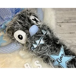 Schultüte, Zuckertüte, Schulstart, Monster, Stoff, Fell, genäht, mit Namen, personalisierbar, Einschulung, Kinder