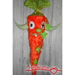 Schultüte, Zuckertüte, Schulstart, Monster, Stoff, Fell, genäht, mit Namen, personalisierbar, Einschulung, Kinder