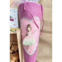 Schultüte Zuckertüte Wollfilz Ballerina Einschulung Filztüte Mädchen