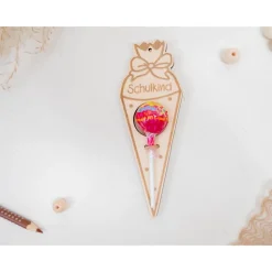Schultütenanhänger, Holzanhänger Schultüte, Einschulungsgeschenk, Schultütendeko, Geschenk zur Einschulung, Gastgeschenk