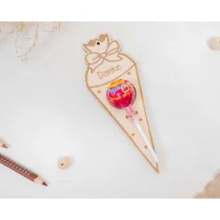 Schultütenanhänger, Holzanhänger Schultüte, Einschulungsgeschenk, Schultütendeko, Geschenk zur Einschulung, Gastgeschenk