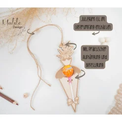 Schultütenanhänger, Holzanhänger Schultüte, Einschulungsgeschenk, Schultütendeko, Geschenk zur Einschulung, Gastgeschenk