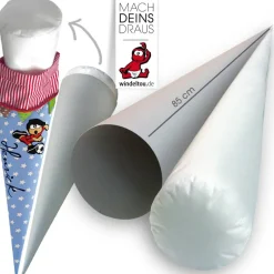 Schultüten-Bastelset  | Papprohling + Inlettkissen für Schultüte, Schultütenkissen, Zuckertüte