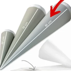 Schultüten-Bastelset | Papprohling + Inlettkissen LEER ohne Füllung für Schultüte, Schultütenkissen, Zuckertüte