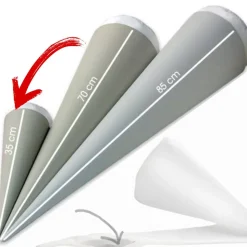 Schultüten-Bastelset | Papprohling + Inlettkissen LEER ohne Füllung für Schultüte, Schultütenkissen, Zuckertüte