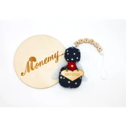 Schutzengel / Glücksbringer dunkelblau Sterne mit Namen personalisiert / Schutzengel Taufe / Engel aus Stoff