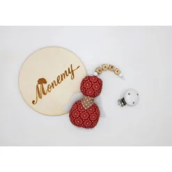 Schutzengel / Glücksbringer rot beige mit Namen personalisiert / Schutzengel Taufe / Engel aus Stoff / Geschenk