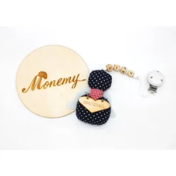 Schutzengel / Glücksbringer Anhänger dunkelblau mit Namen personalisiert / Schutzengel Taufe / Engel aus Stoff