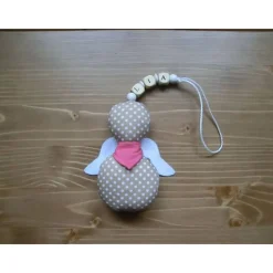 Schutzengel / Glücksbringer beige mit Namen