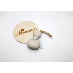 Schutzengel / Glücksbringer beige mit Namen personalisiert / Engel aus Stoff / Geschenk zur Geburt & Taufe