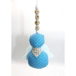 Schutzengel / Glücksbringer hellblau mit Namen personalisiert / Schutzengel Taufe / Engel aus Stoff / Geschenk Geburt