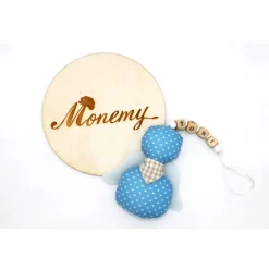 Schutzengel / Glücksbringer hellblau mit Namen personalisiert / Schutzengel Taufe / Engel aus Stoff / Geschenk Geburt